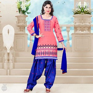 Blue Pink Cotton Suits