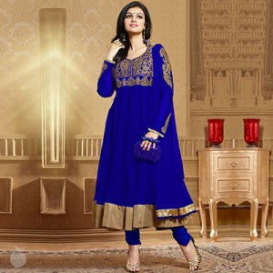 Electric blue anarkali