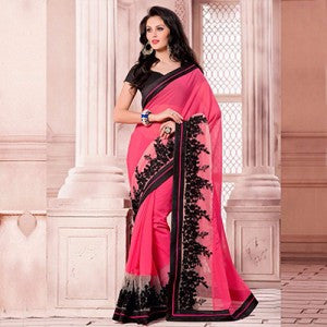 Pink Silk Saree