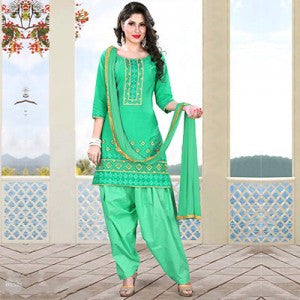 Green Patiala Suit