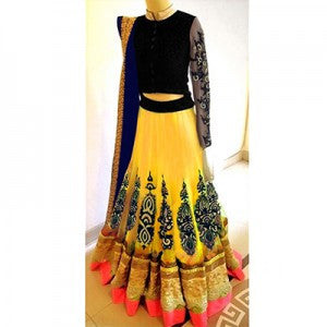 Yellow Blue  Lehenga